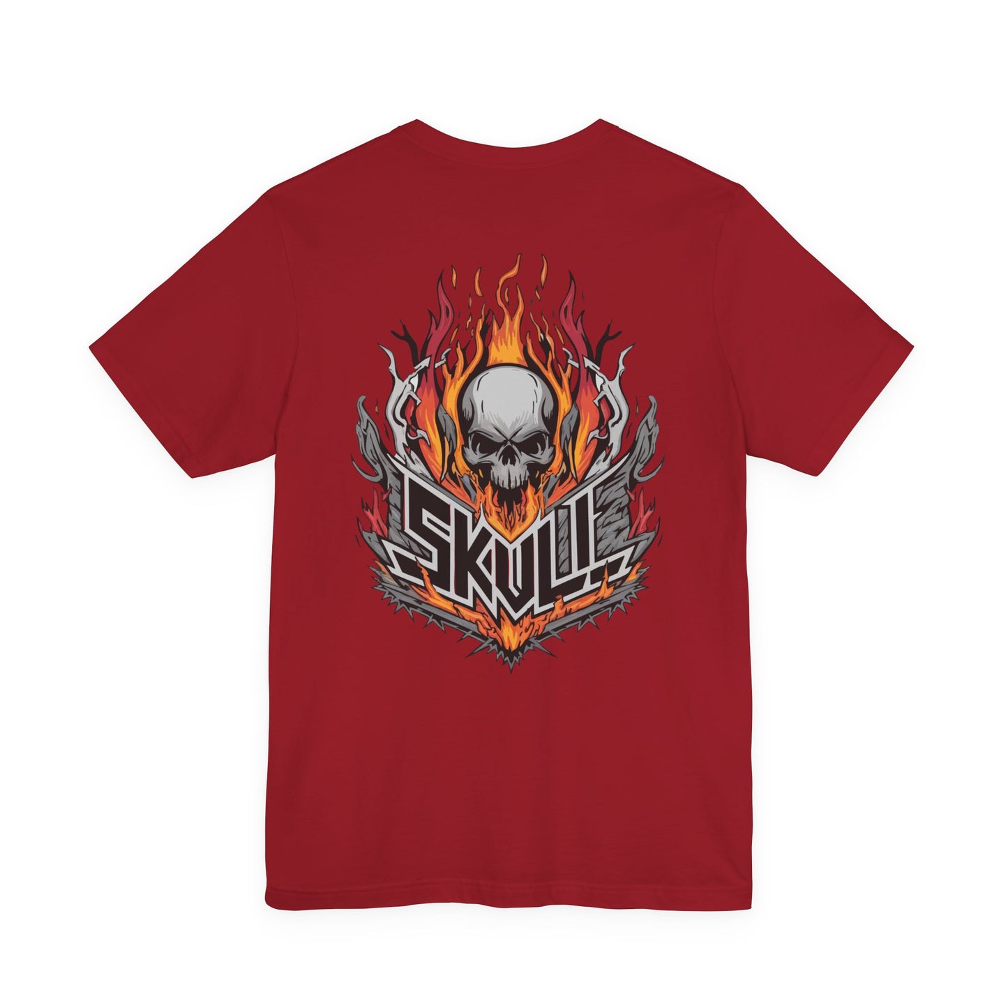 Fire Skull T-Shirt — Graphic Flame Skull Tee