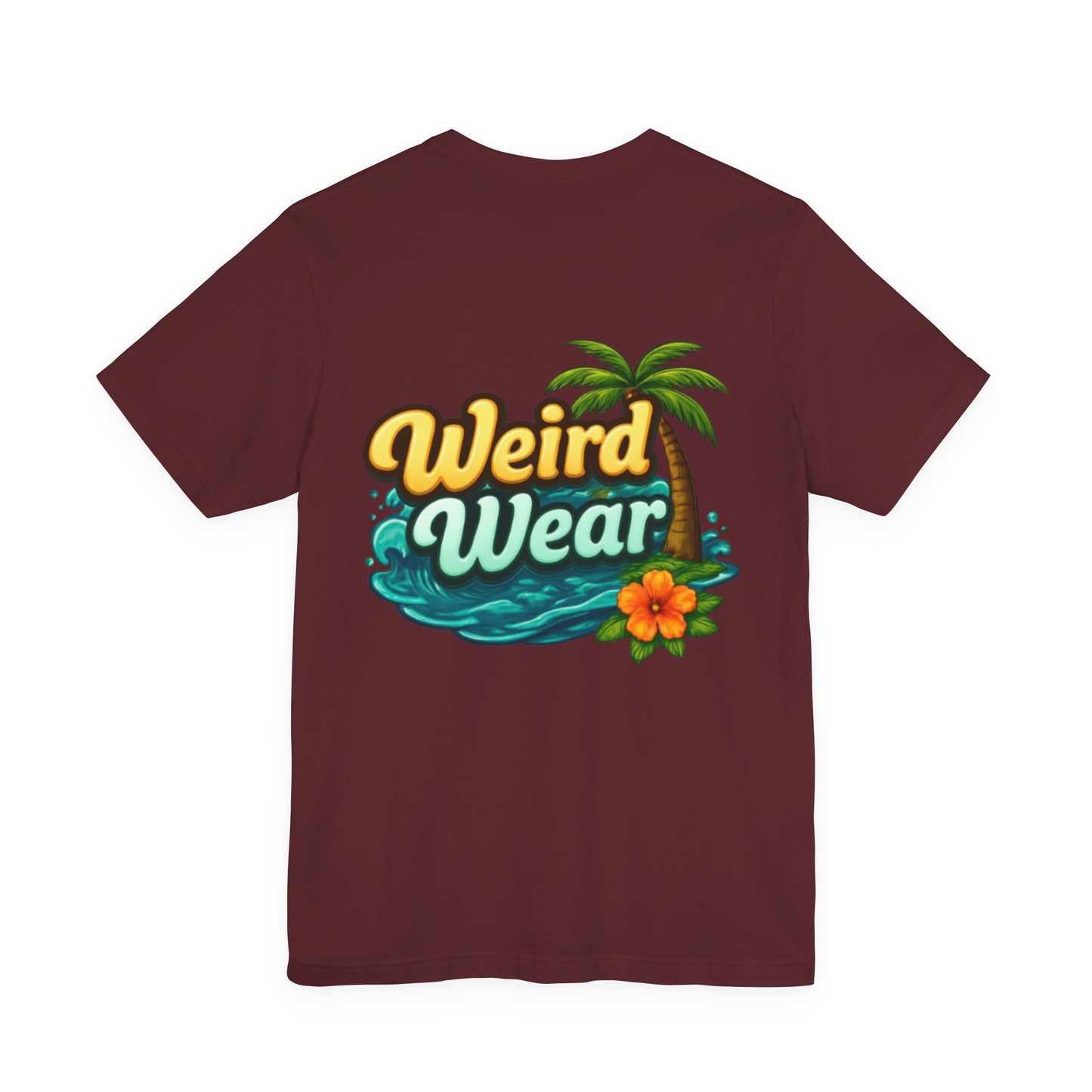 Weird Wear Graphic Tee — Distressed Smiley Logo Cotton T-Shirt