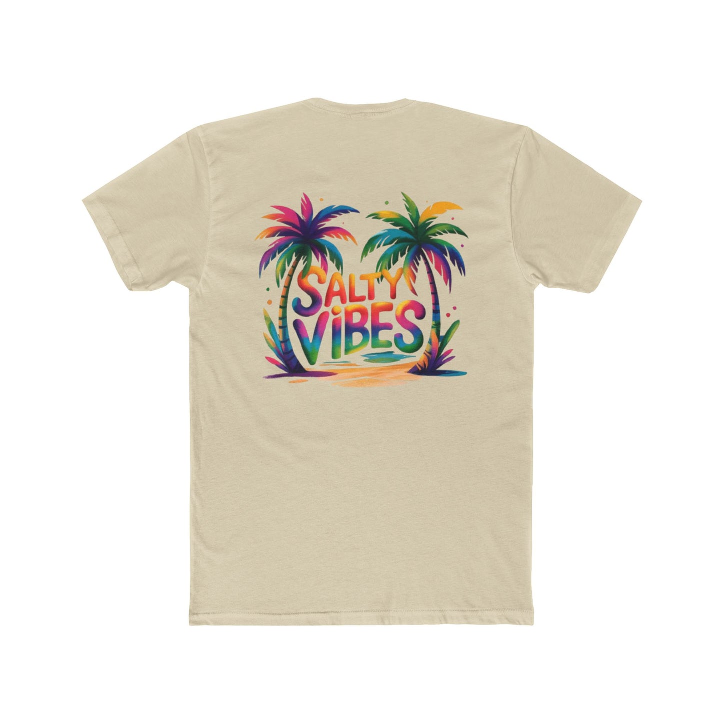 Salty Vibes Palm Beach T-Shirt — Tropical Sunset Graphic Tee