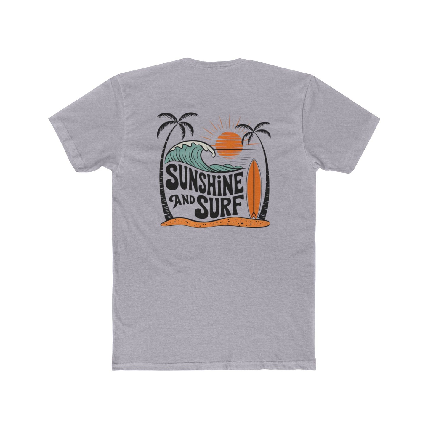 Sunshine and Surf T-Shirt — Retro Surf Graphic Crew Tee