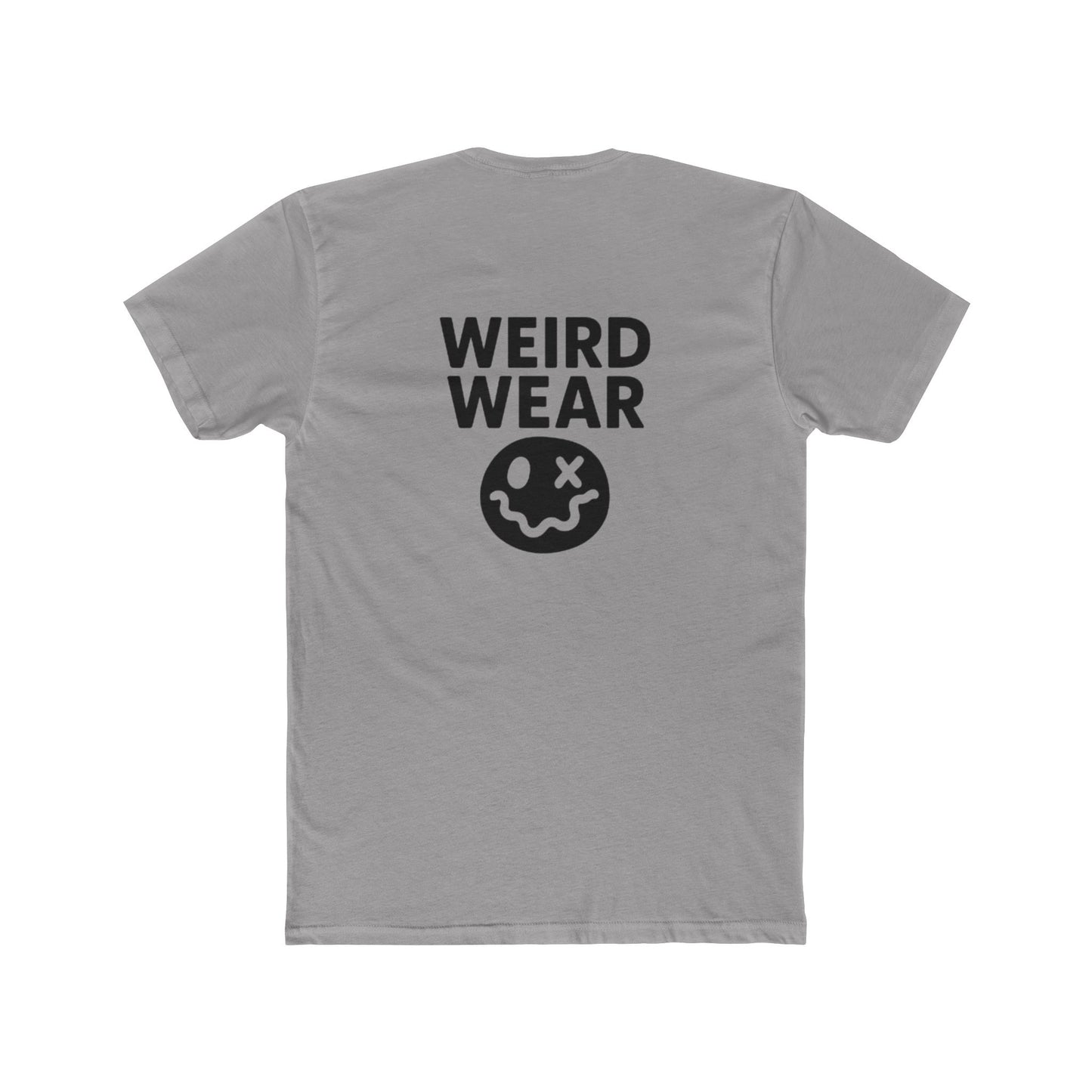 Weird Wear Graphic Tee — Distressed Smiley Logo Cotton T-Shirt