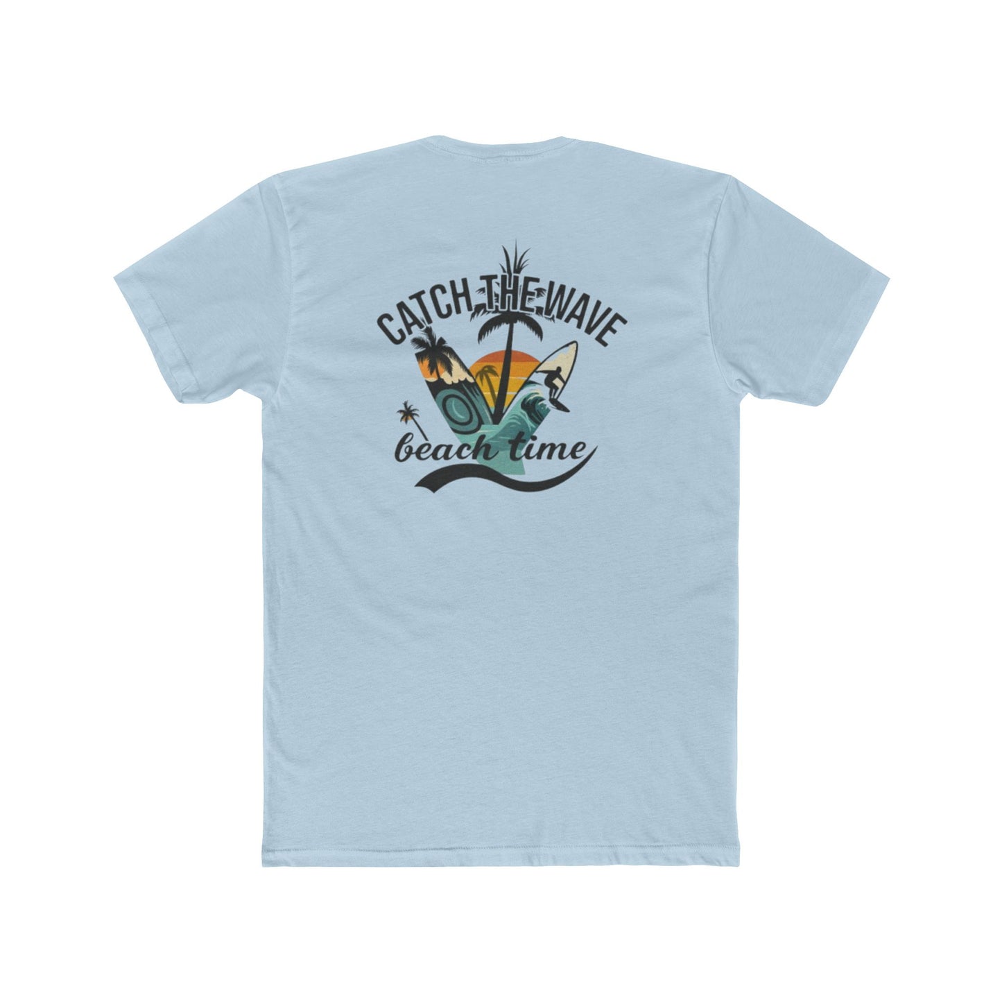 Catch The Wave Beach Time T-Shirt — Retro Surf Palm Tree Tee