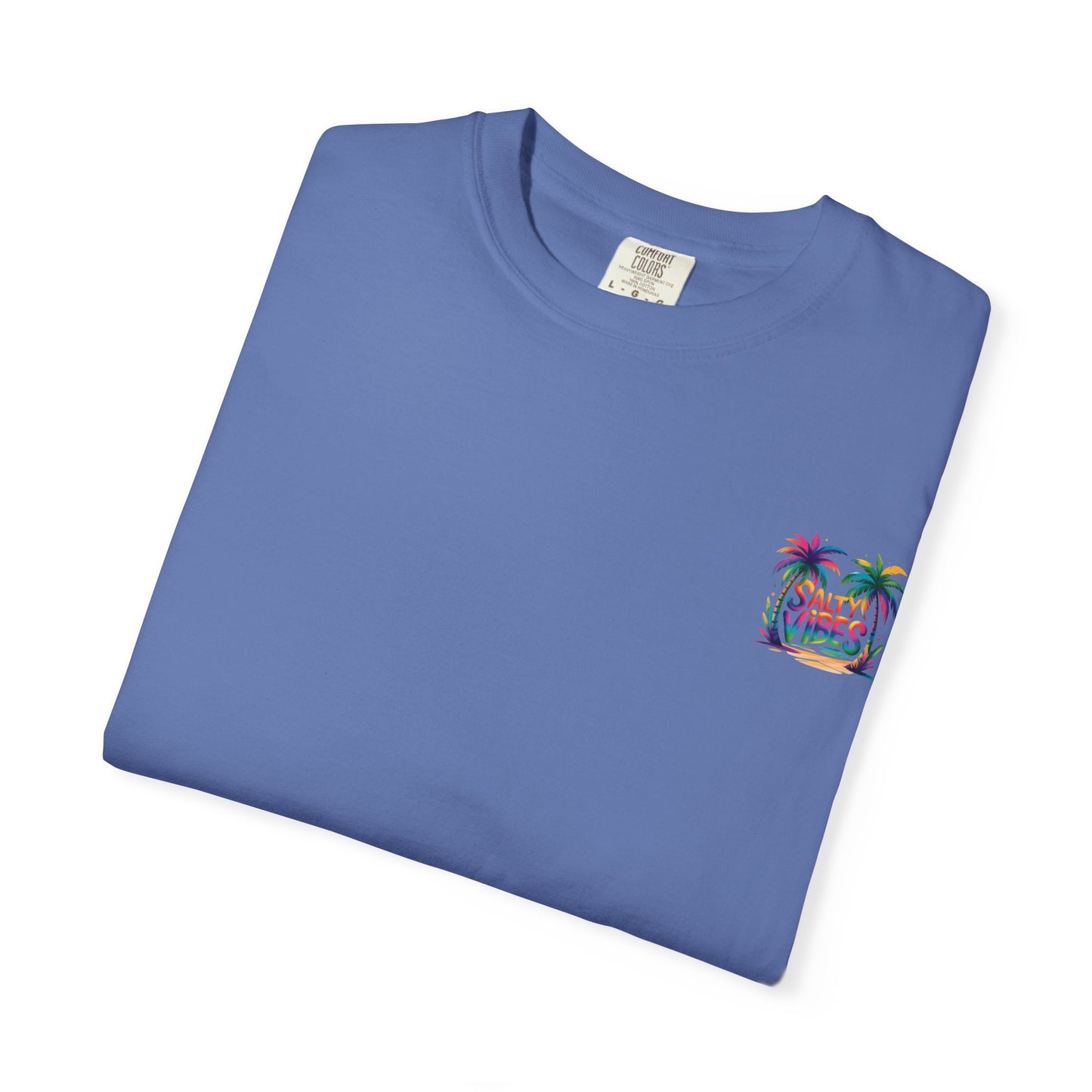 Salty Vibes Palm Beach T-Shirt — Colorful Tropical Surf Tee