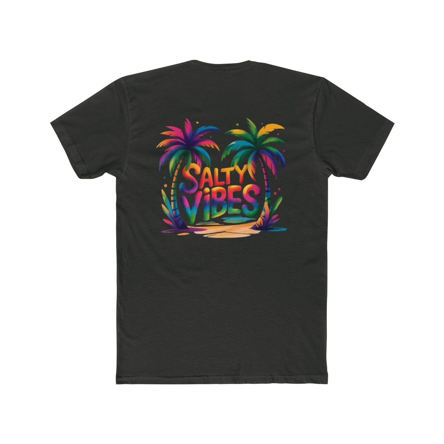 Salty Vibes Palm Beach T-Shirt — Tropical Sunset Graphic Tee