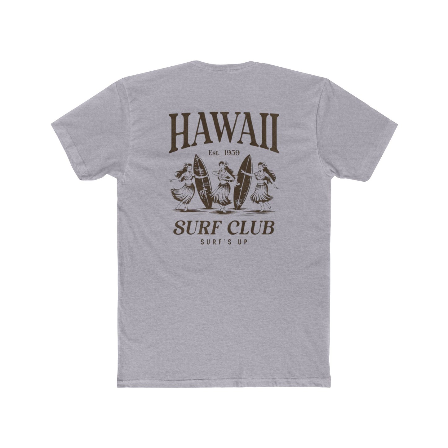 Hawaii Surf Club Graphic Tee — Vintage Surfing T-Shirt ("Surf's Up")