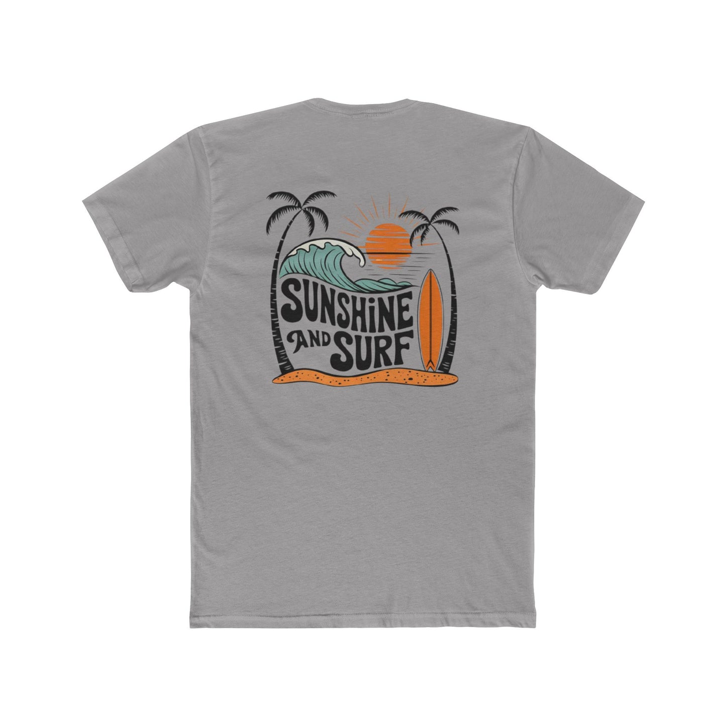Sunshine and Surf T-Shirt — Retro Surf Graphic Crew Tee