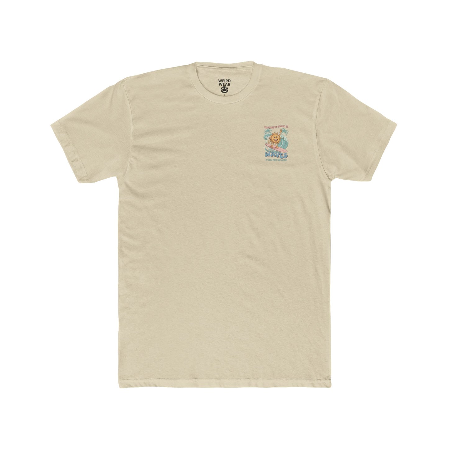 Sun Surf T‑Shirt — "Happiness Comes in Waves" Retro Surf Graphic Tee