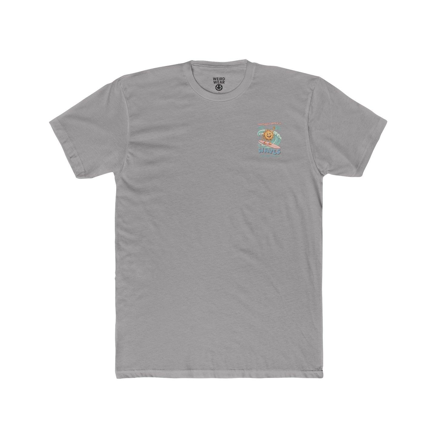 Sun Surf T‑Shirt — "Happiness Comes in Waves" Retro Surf Graphic Tee