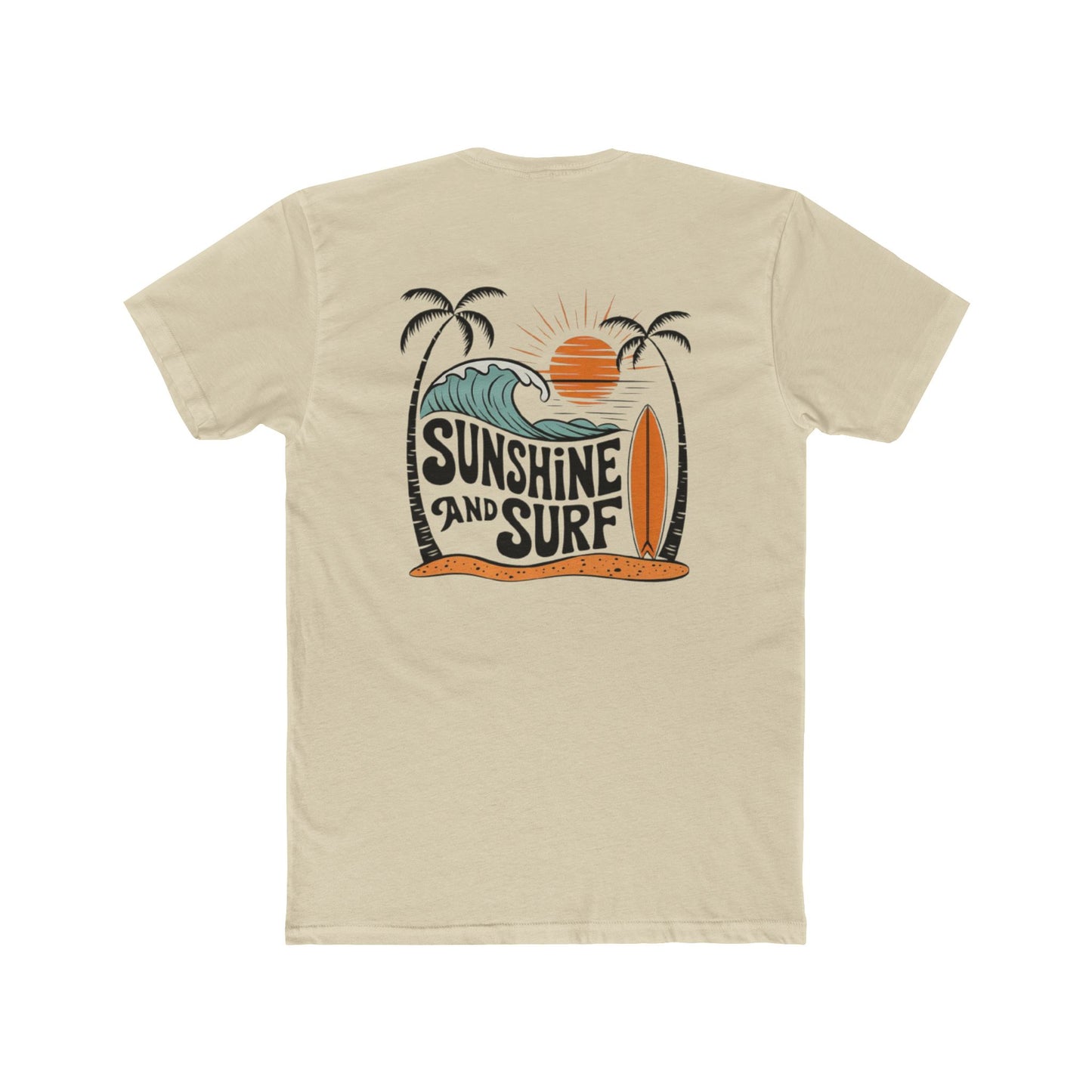 Sunshine and Surf T-Shirt — Retro Surf Graphic Crew Tee