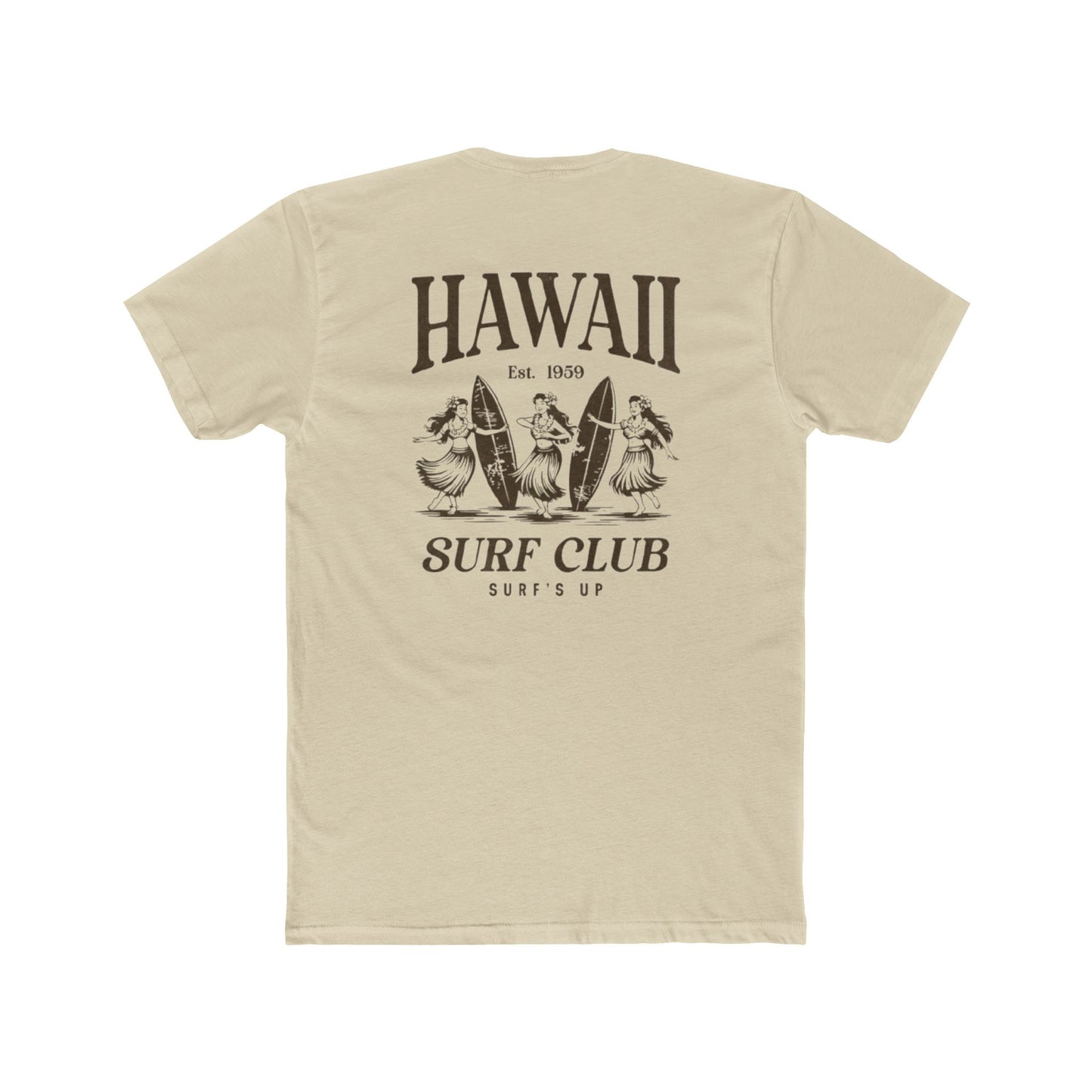 Hawaii Surf Club Graphic Tee — Vintage Surfing T-Shirt ("Surf's Up")