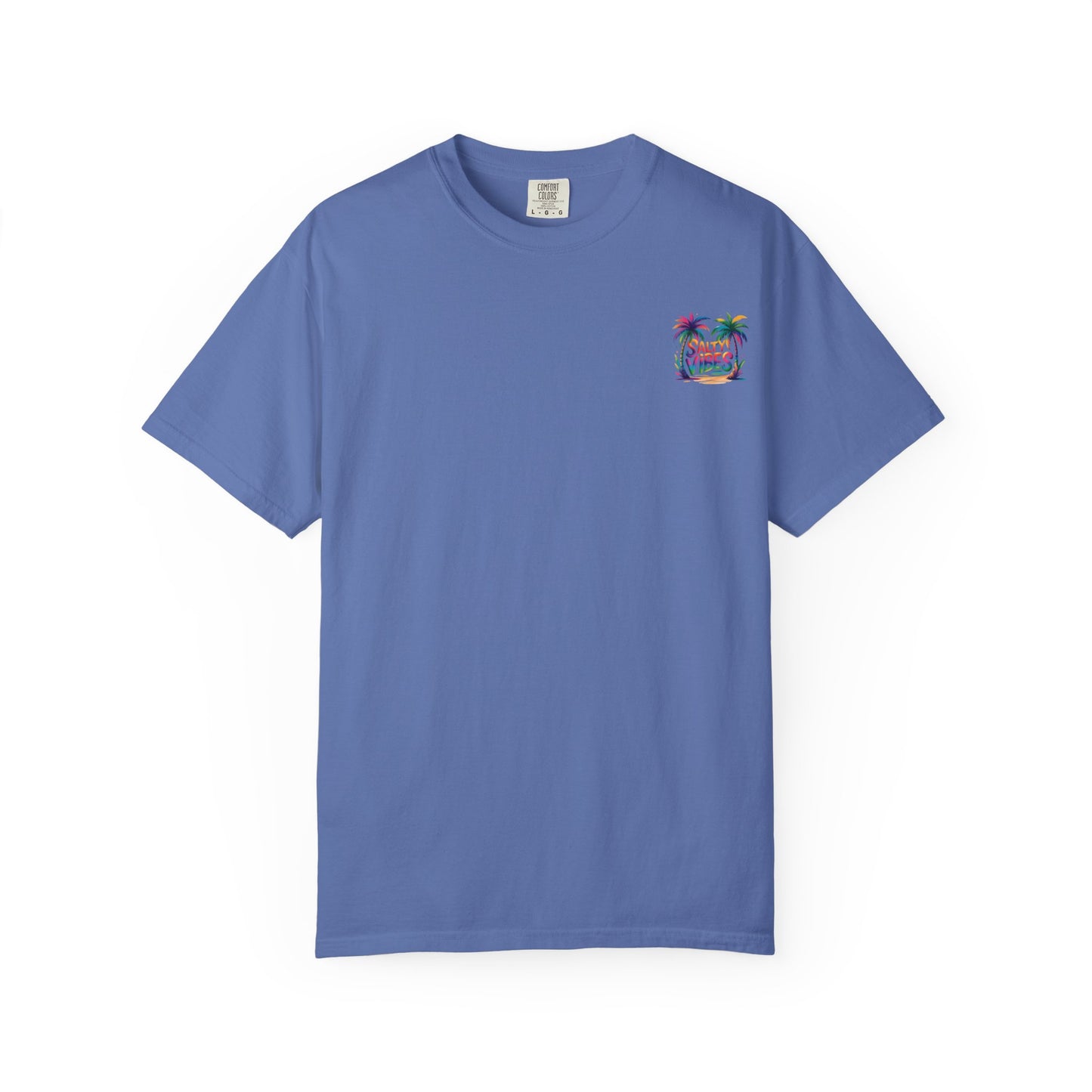 Salty Vibes Palm Beach T-Shirt — Colorful Tropical Surf Tee