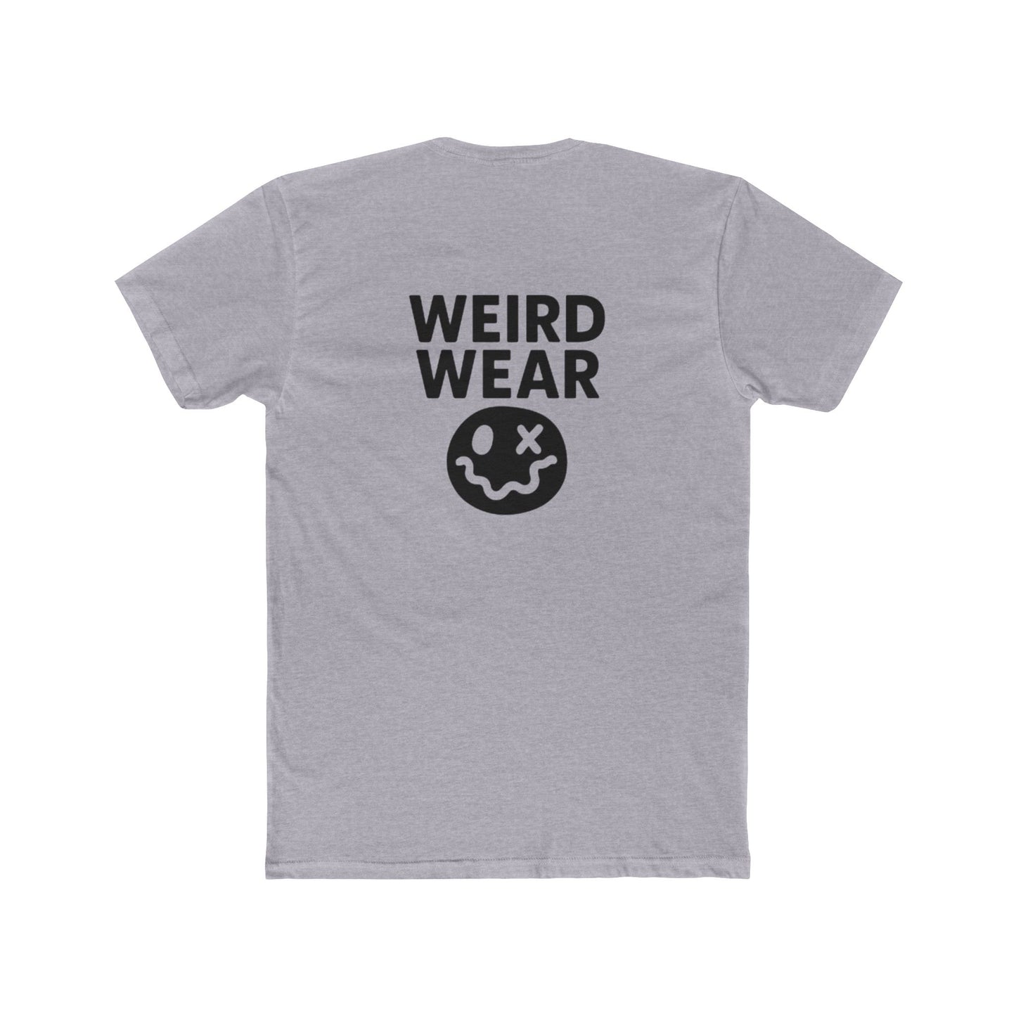 Weird Wear Graphic Tee — Distressed Smiley Logo Cotton T-Shirt