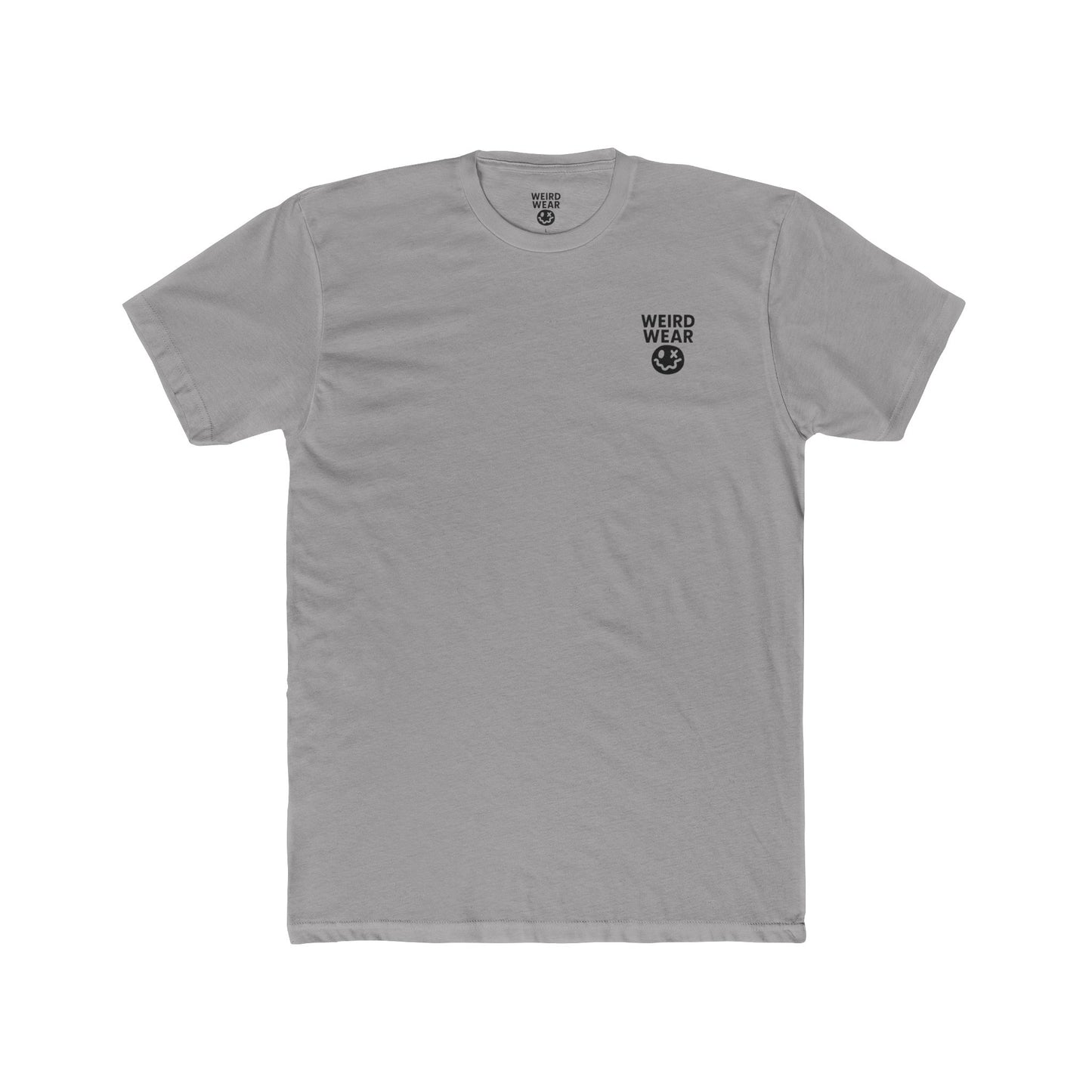 Weird Wear Graphic Tee — Distressed Smiley Logo Cotton T-Shirt