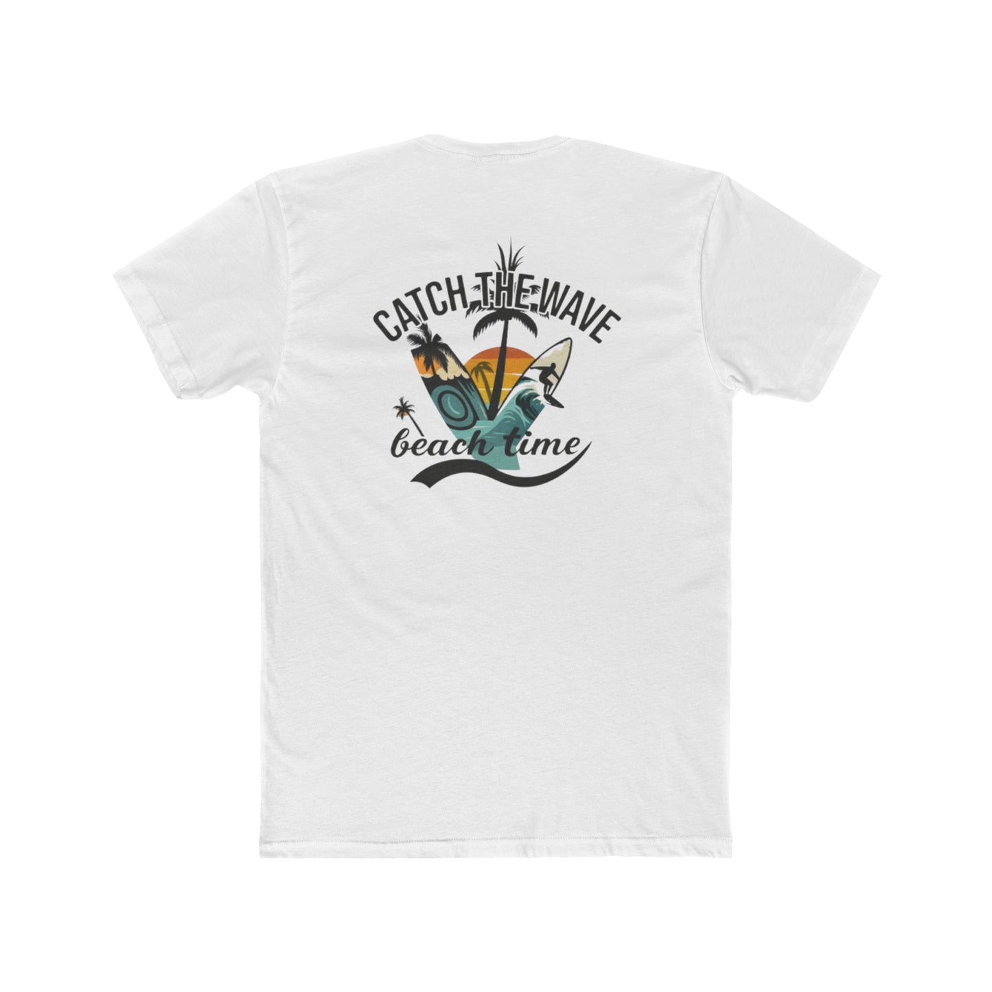Catch The Wave Beach Time T-Shirt — Retro Surf Palm Tree Tee