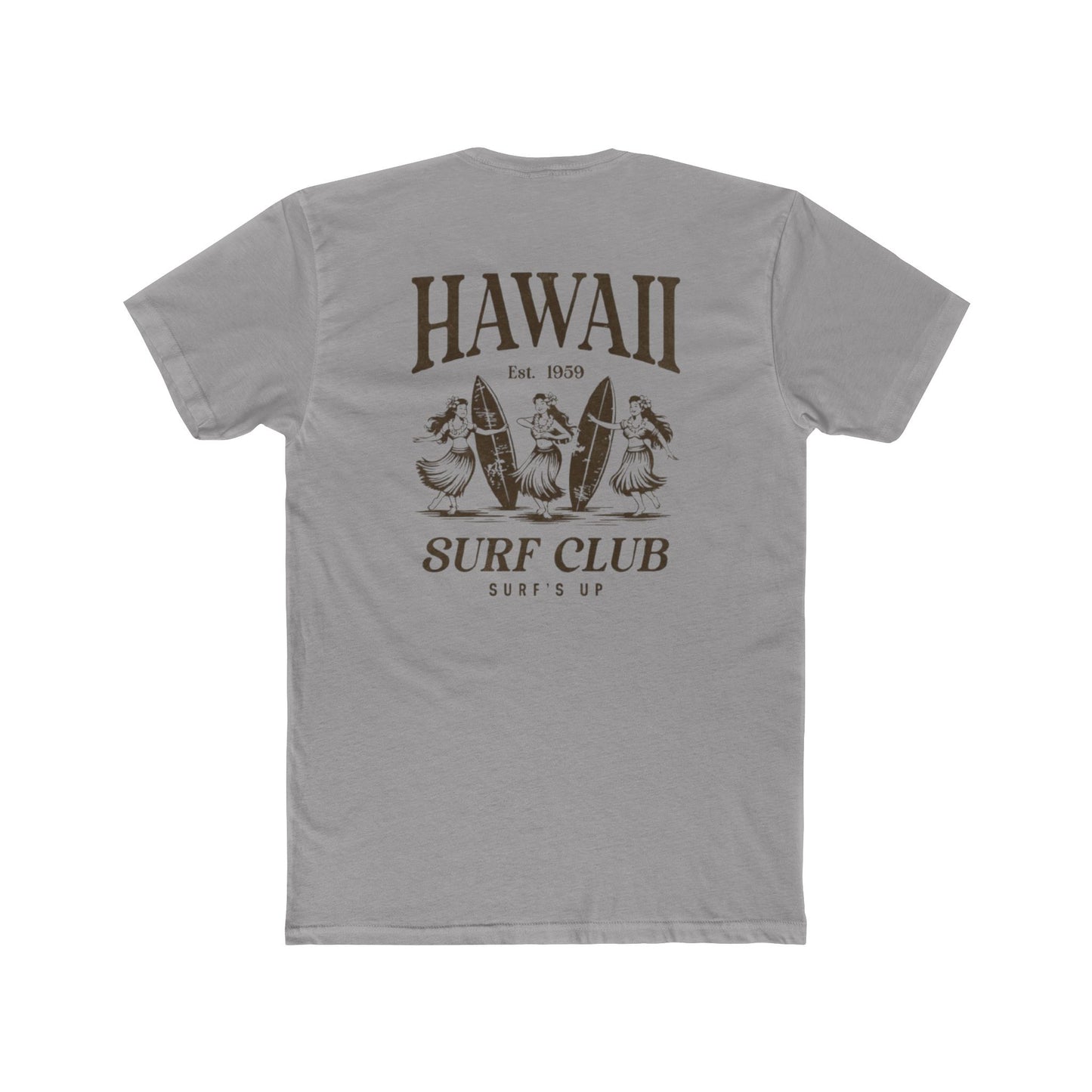 Hawaii Surf Club Graphic Tee — Vintage Surfing T-Shirt ("Surf's Up")