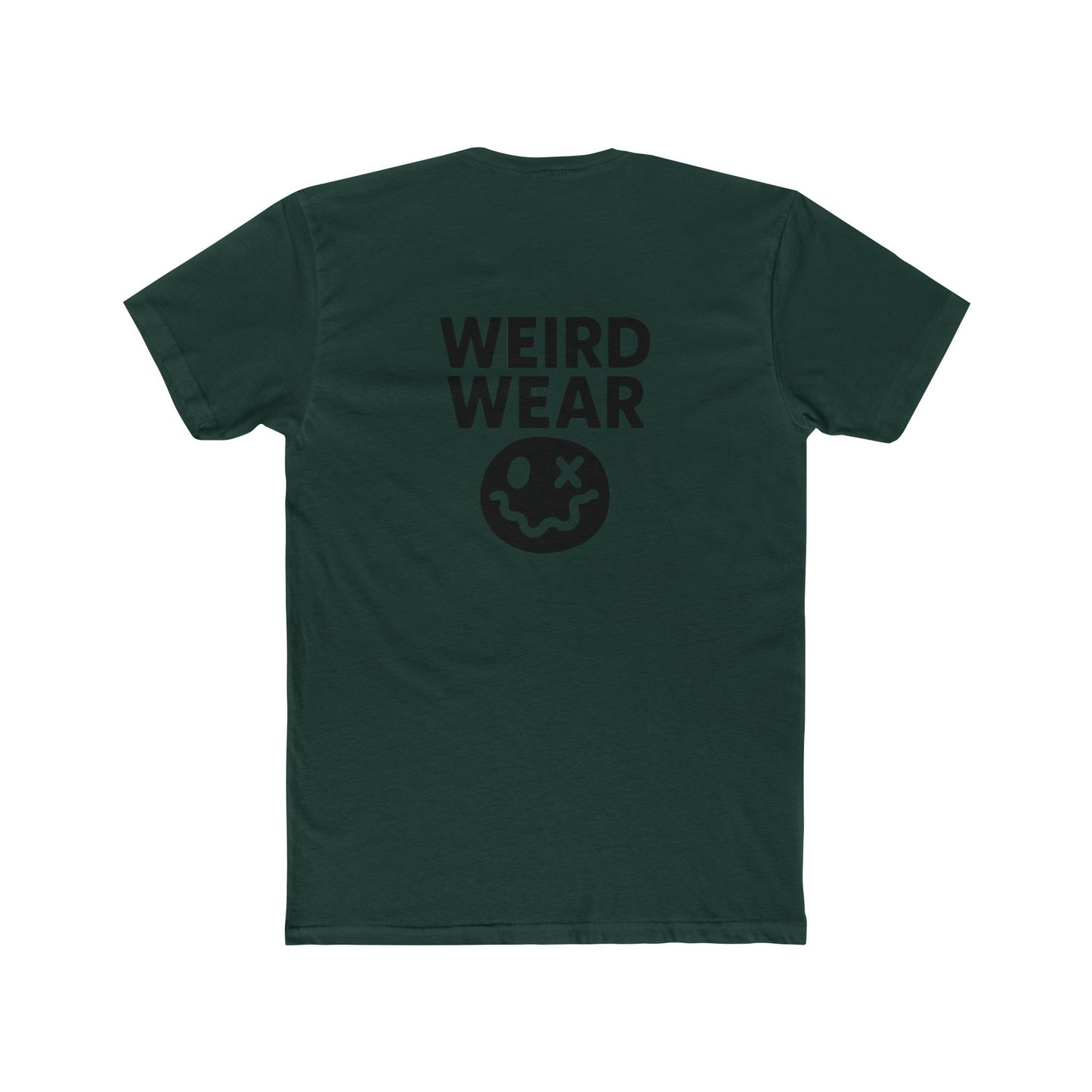 Weird Wear Graphic Tee — Distressed Smiley Logo Cotton T-Shirt