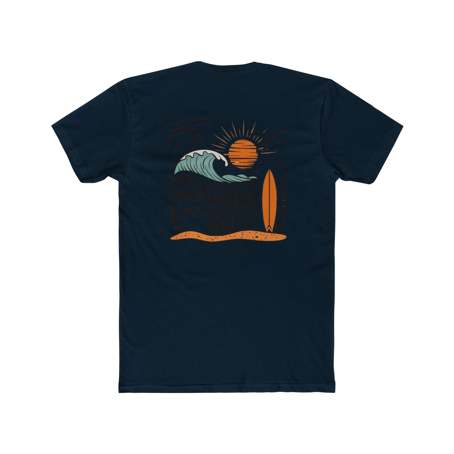 Sunshine and Surf T-Shirt — Retro Surf Graphic Crew Tee