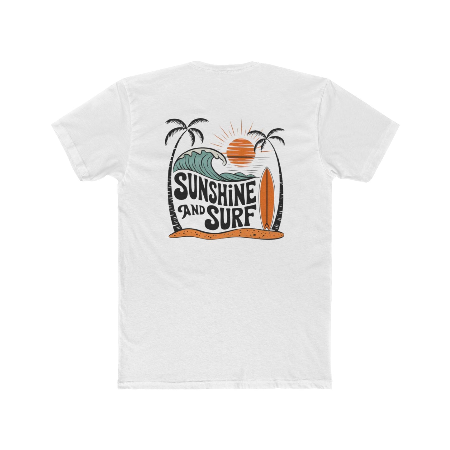Sunshine and Surf T-Shirt — Retro Surf Graphic Crew Tee
