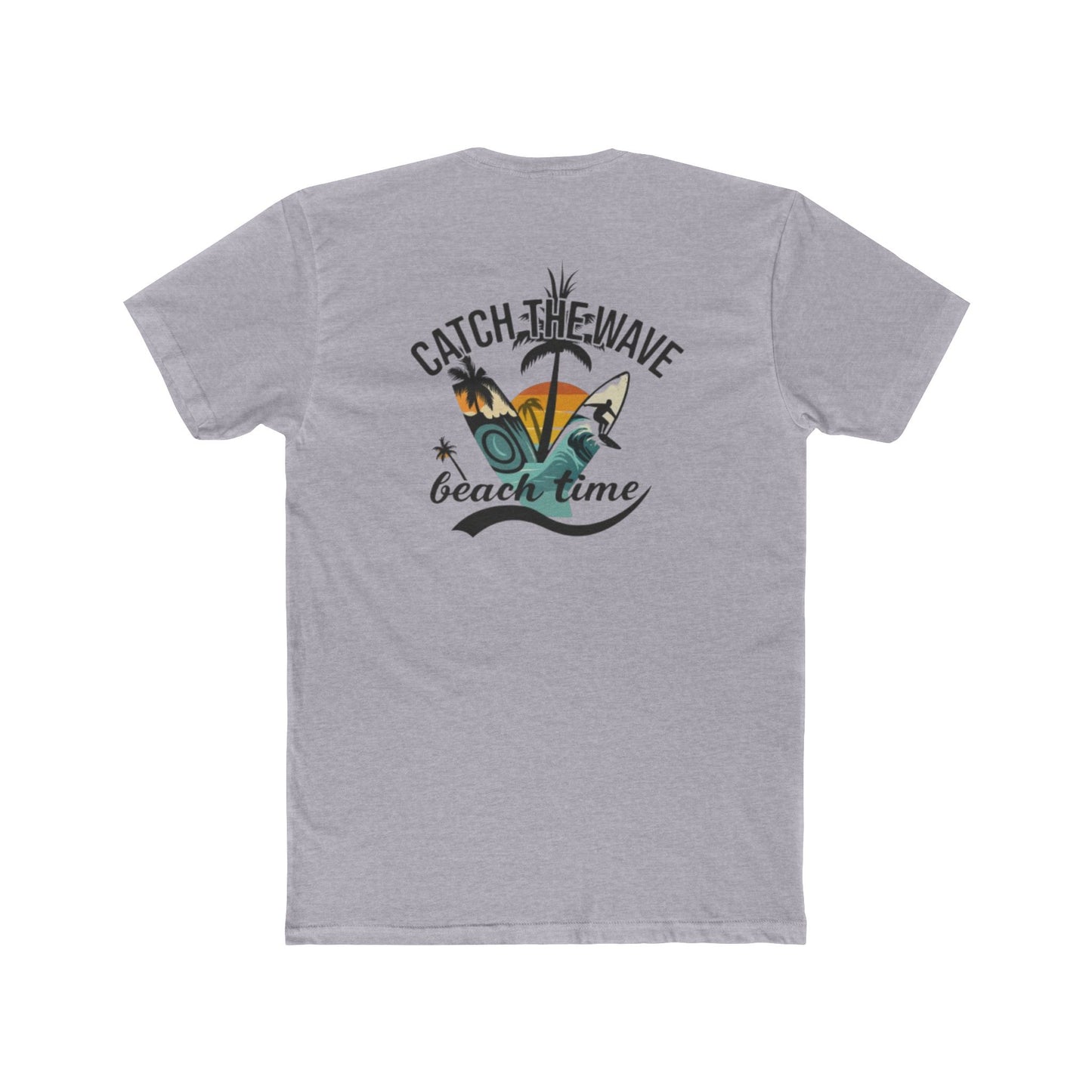 Catch The Wave Beach Time T-Shirt — Retro Surf Palm Tree Tee
