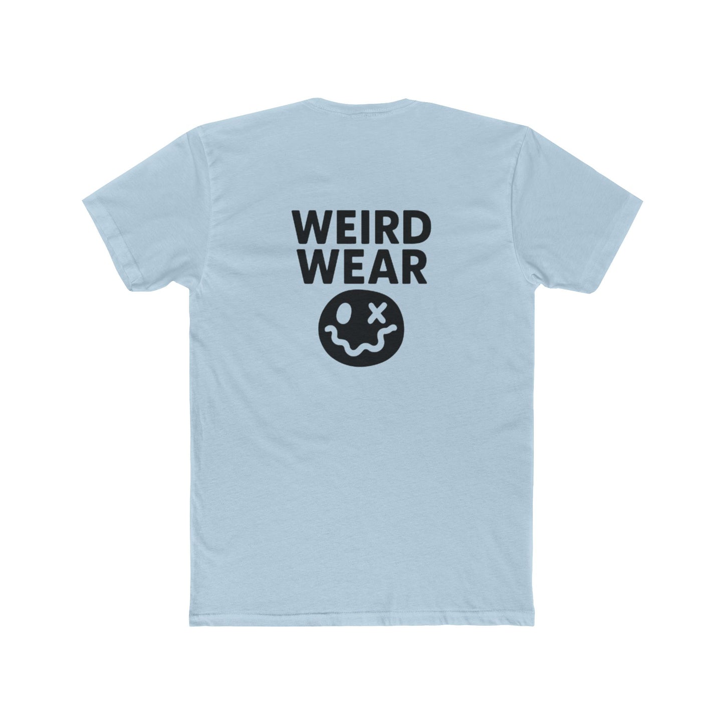Weird Wear Graphic Tee — Distressed Smiley Logo Cotton T-Shirt