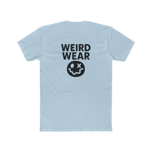 Weird Wear Graphic Tee — Distressed Smiley Logo Cotton T-Shirt