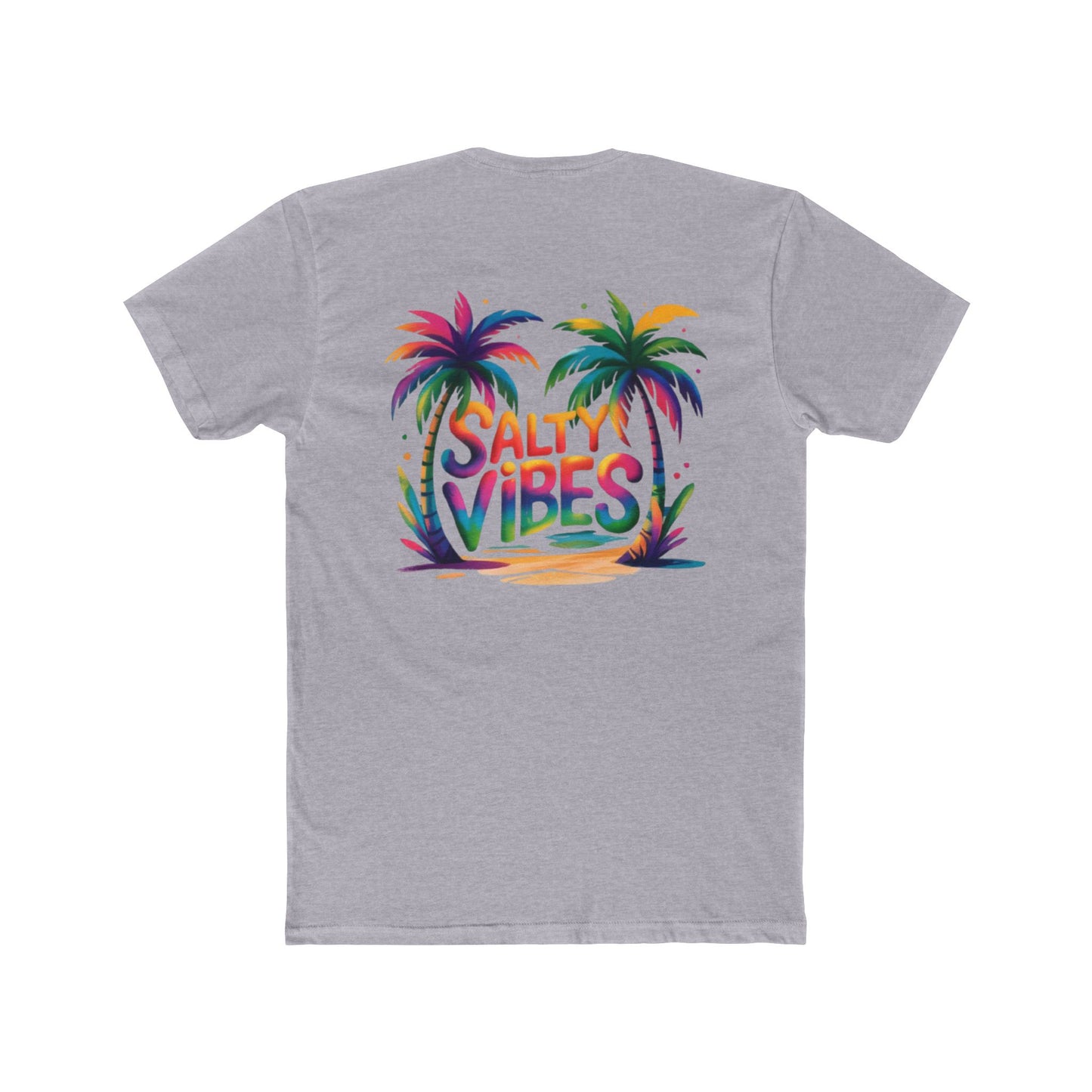 Salty Vibes Palm Beach T-Shirt — Tropical Sunset Graphic Tee