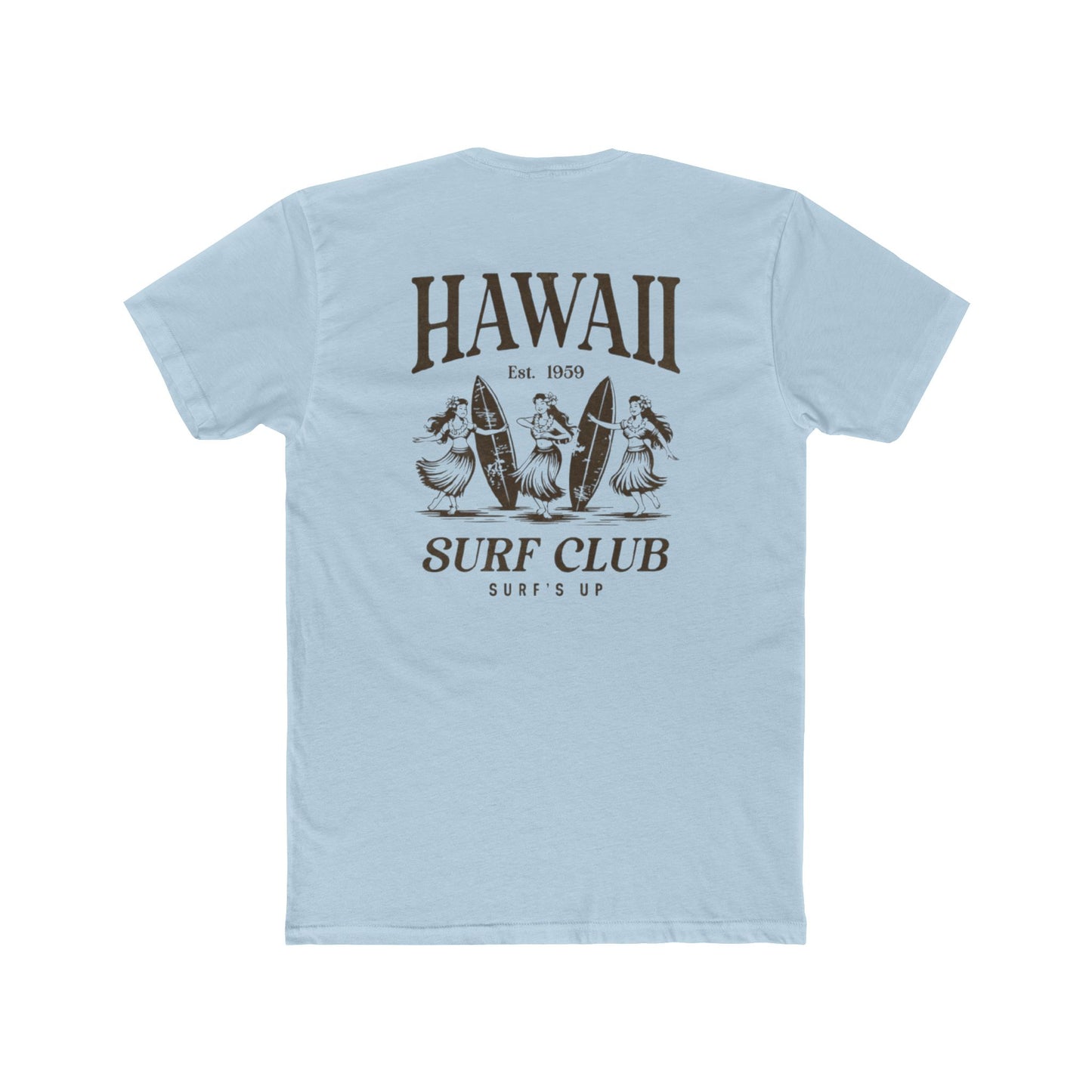 Hawaii Surf Club Graphic Tee — Vintage Surfing T-Shirt ("Surf's Up")