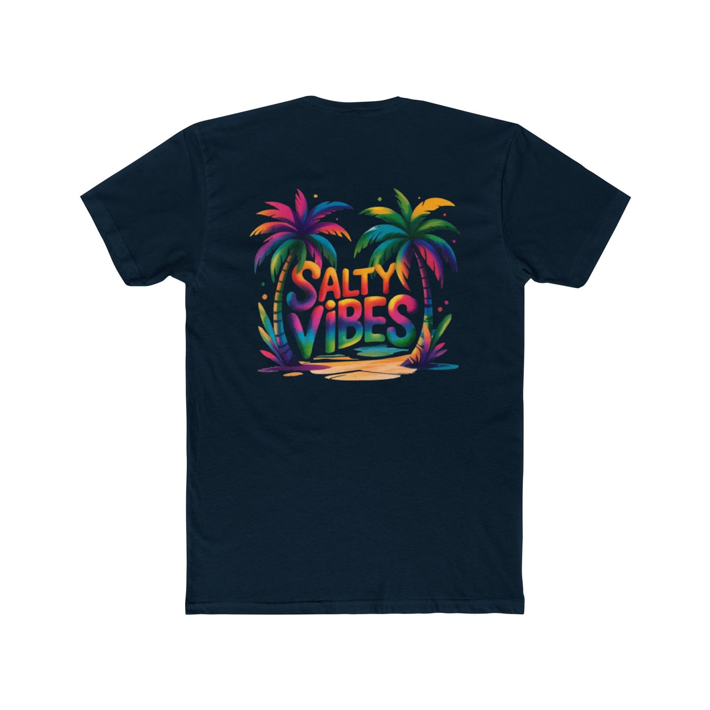 Salty Vibes Palm Beach T-Shirt — Tropical Sunset Graphic Tee