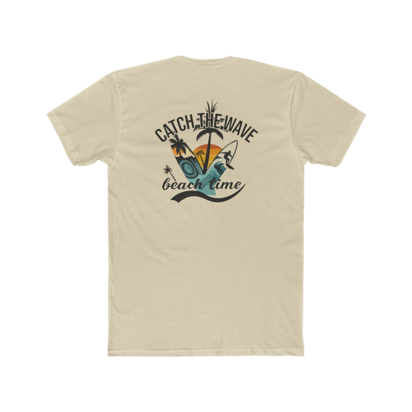 Catch The Wave Beach Time T-Shirt — Retro Surf Palm Tree Tee