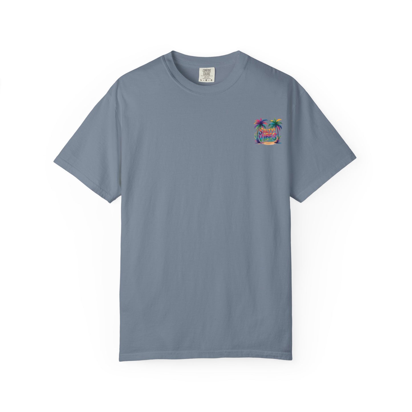 Salty Vibes Palm Beach T-Shirt — Colorful Tropical Surf Tee