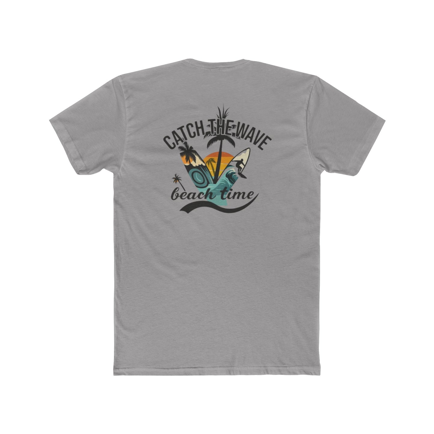 Catch The Wave Beach Time T-Shirt — Retro Surf Palm Tree Tee
