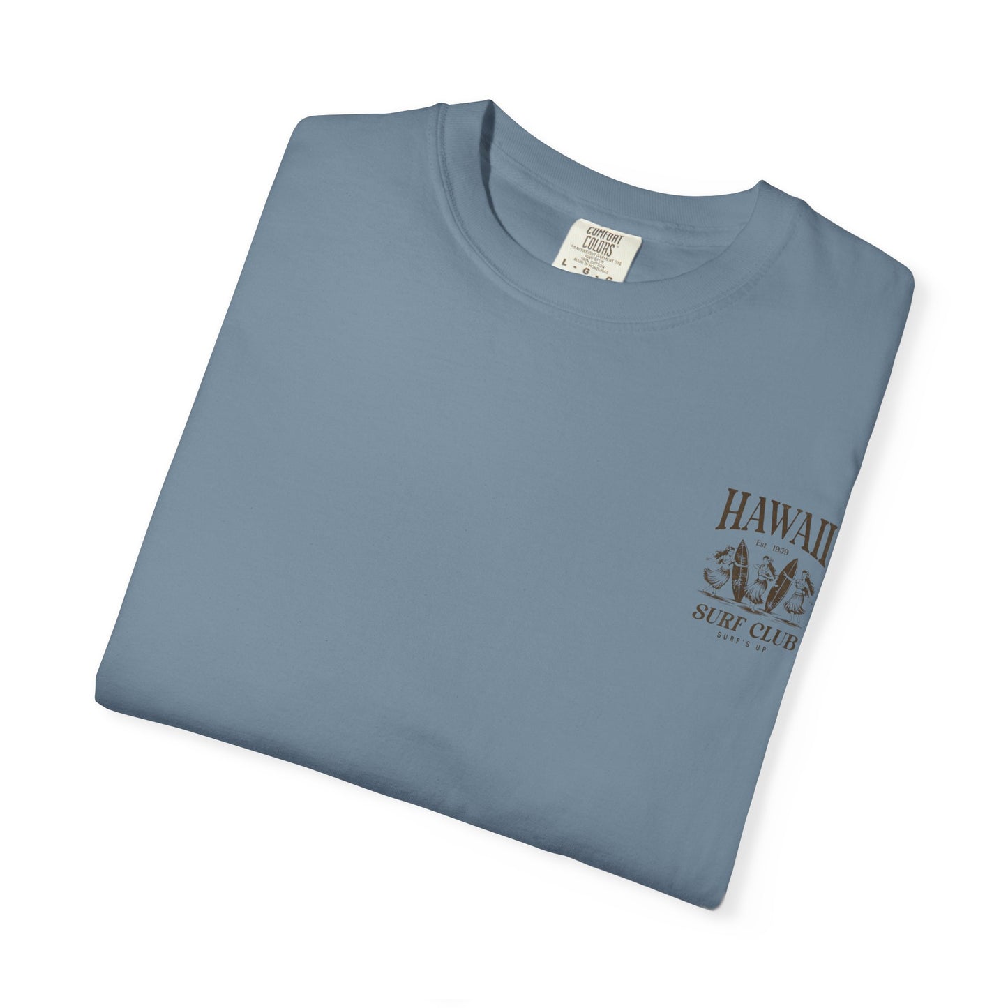 Hawaii Surf Club Graphic T-Shirt — Vintage Hula & Surfboard Tee