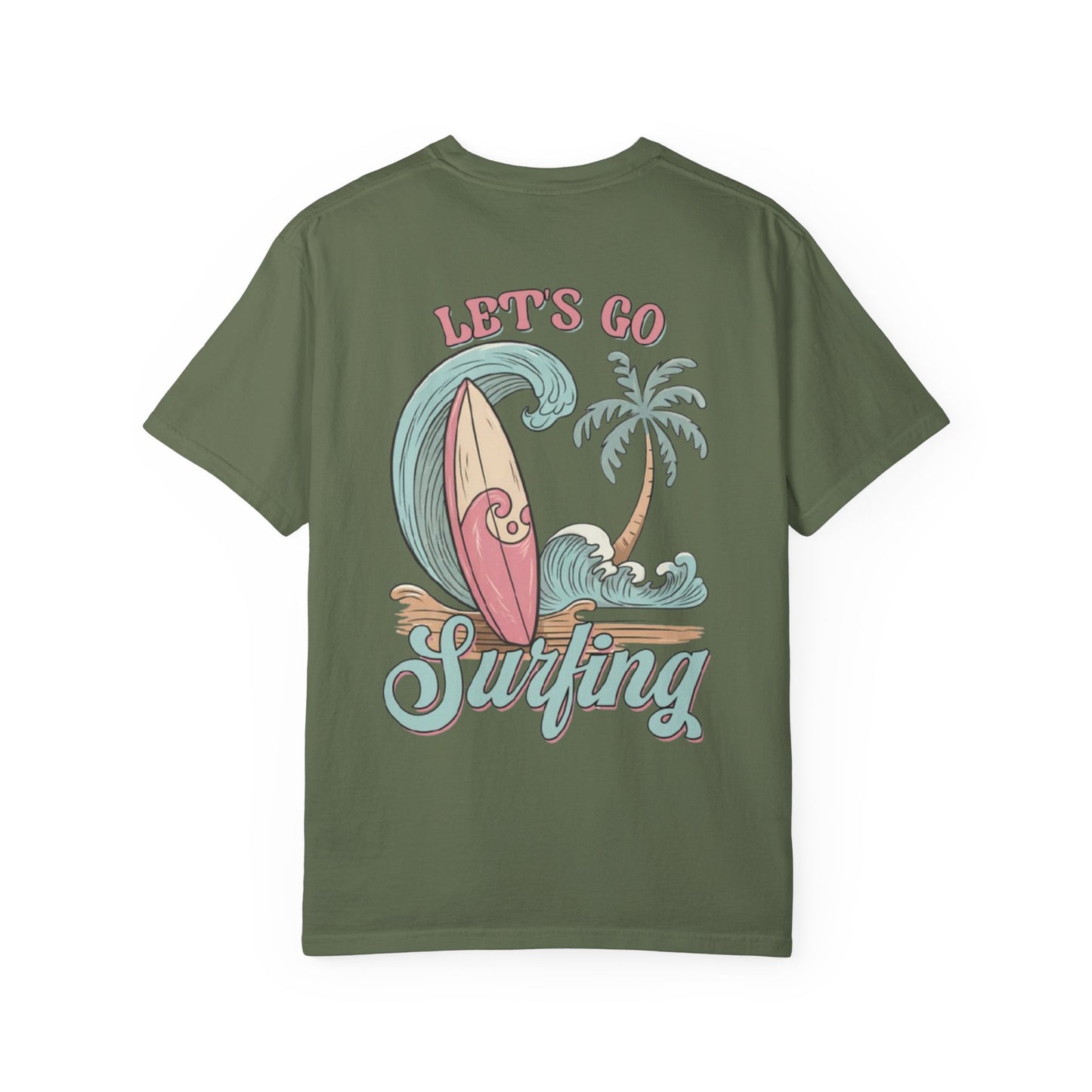 Surf Vibes T-Shirt — "Let's Go Surfing" Beach Graphic