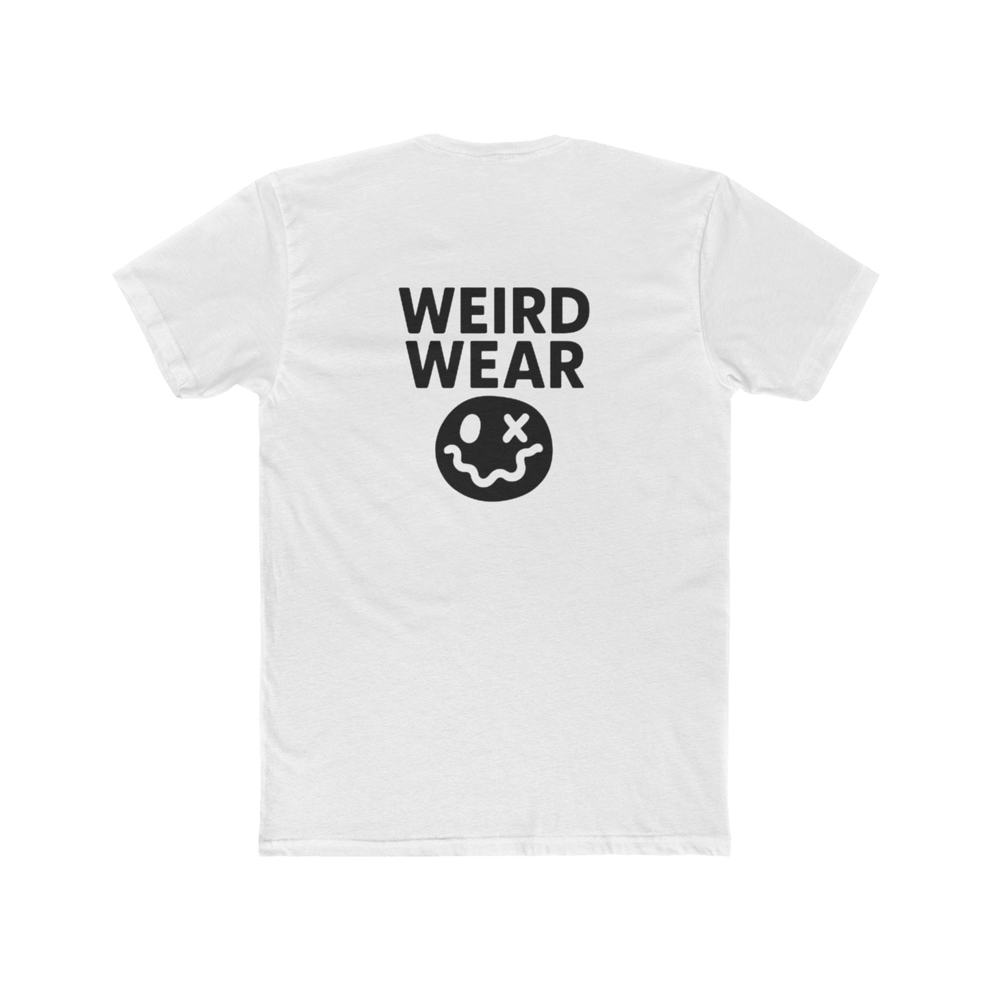 Weird Wear Graphic Tee — Distressed Smiley Logo Cotton T-Shirt