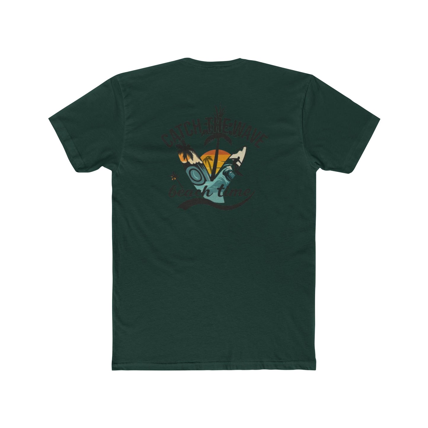 Catch The Wave Beach Time T-Shirt — Retro Surf Palm Tree Tee