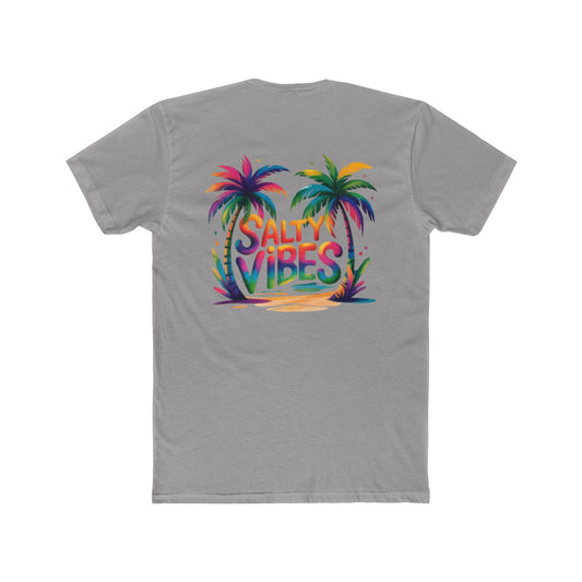 Salty Vibes Palm Beach T-Shirt — Tropical Sunset Graphic Tee